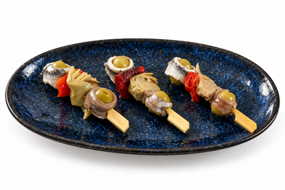 Gildas de alcachofa braseada SANTAGILDA servidas para el aperitivo