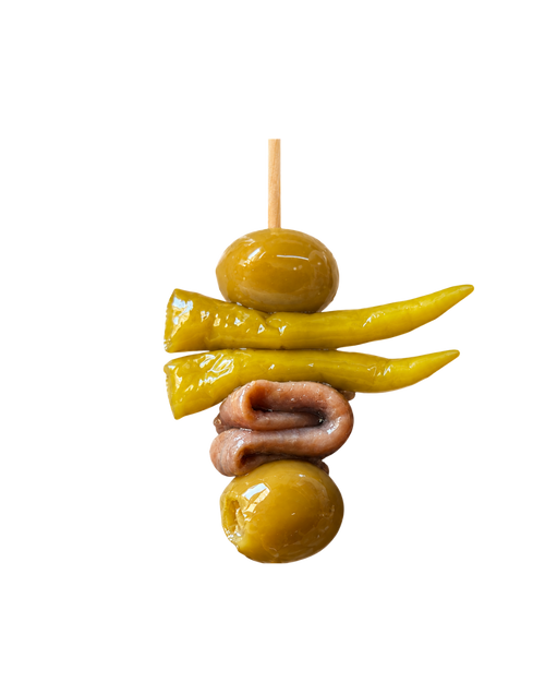 Gildas de anchoa del Cantábrico con piparra de SANTAGILDA