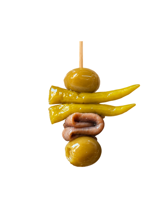 Gildas de anchoa del Cantábrico con piparra de SANTAGILDA