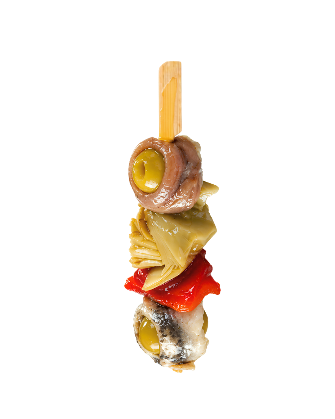 Gildas de alcachofa braseada con anchoa y boquerón de SANTAGILDA
