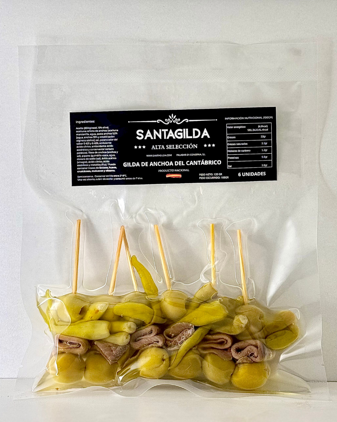BLISTER DE 6 GILDAS CON ANCHOA 'CANTÁBRICO'